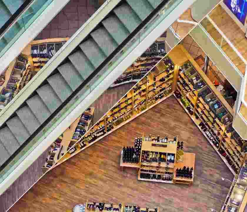 A bird's eye view of a shopfloor 